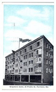 1924 Graymore Hotel, Portland, Maine Postcard *5N18