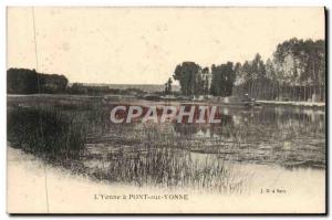 Old Postcard L & # 39Yonne has Pont sur Yonne