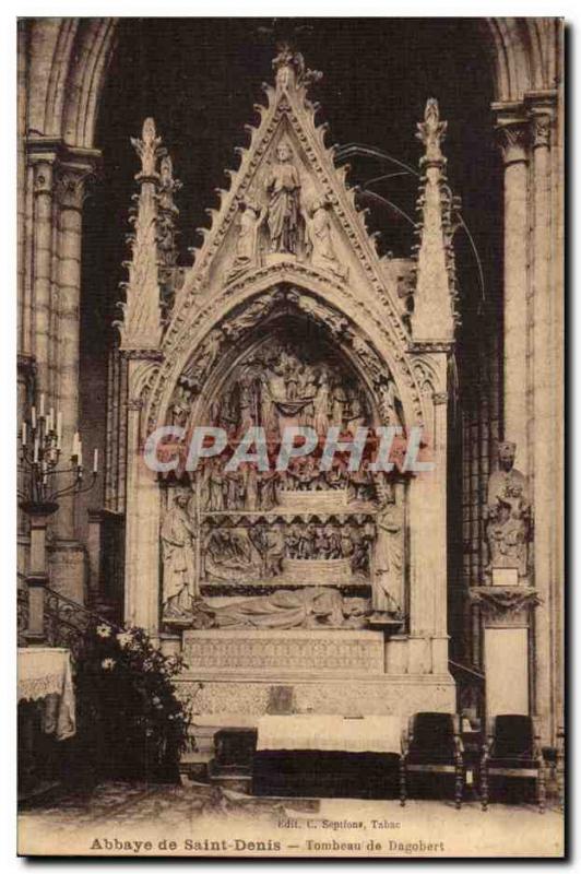 Postcard Abbey of Saint Denis Tomb of Dagobert