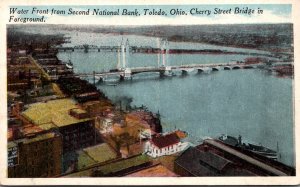 Ohio Toledo Water Front From Second National Bank Cherry Street Bridge In For...