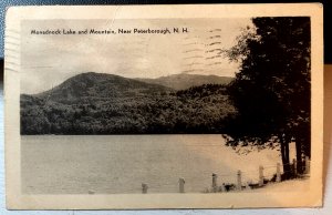 Vintage Postcard 1941 Monadnock Lake & Mountains, Near Peterborough NH