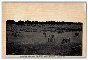 c1920's Brigade Parade Ground Camp Hancock Augusta Georgia GA WW1 Postcard