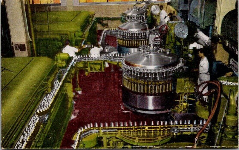 Postcard Bottling Process at Miller Brewing Company in Milwaukee, Wisconsin