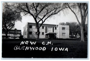 c1950's New City Hall Building Glenwood Iowa IA RPPC Photo Vintage Postcard