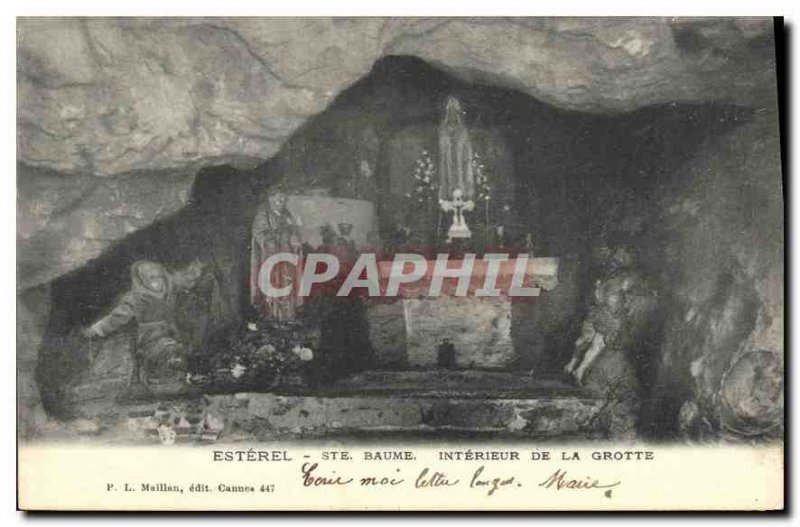 Postcard Old Esterel Ste Baume Cave Interior