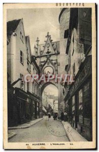 Old Postcard Auxerre L & # 39Holrloge