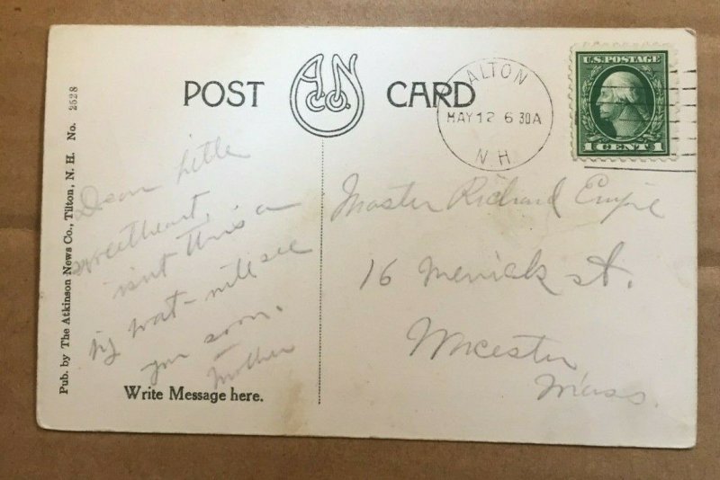 VINT USED .01 POSTCARD - U.S. MAIL STEAMER UNCLE SAM, LAKE WINNIPESAUKEE, N.H.