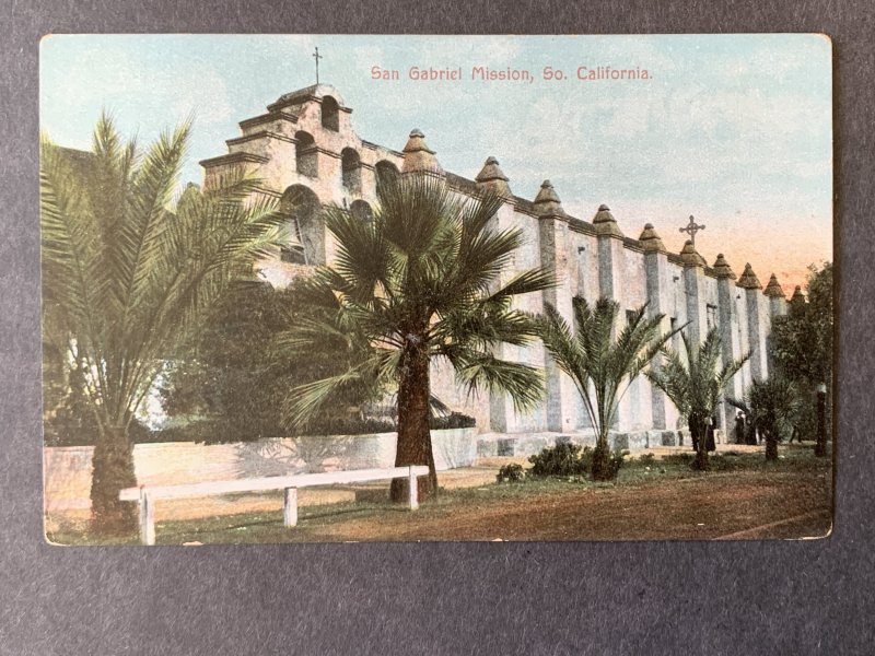 San Gabriel Mission San Gabriel CA Litho Postcard H1162085422