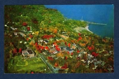 NY Aerial PORT HENRY NEW YORK Lake Champlain POSTCARD