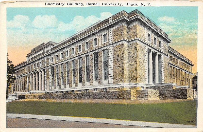 Ithaca New York~Chemistry Building @ Cornell University~1920s Postcard