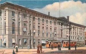 1908 NEW ORLEANS, LA US Custom House Trolleys Oilette Tuc...