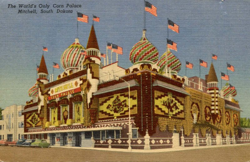 SD - Mitchell. Corn Palace, 1953