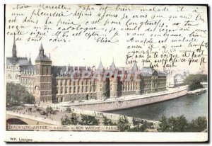 Old Postcard Bon Marche Paris Courthouse