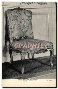 Old Postcard Musee des Arts Decorative Chair Louis XV