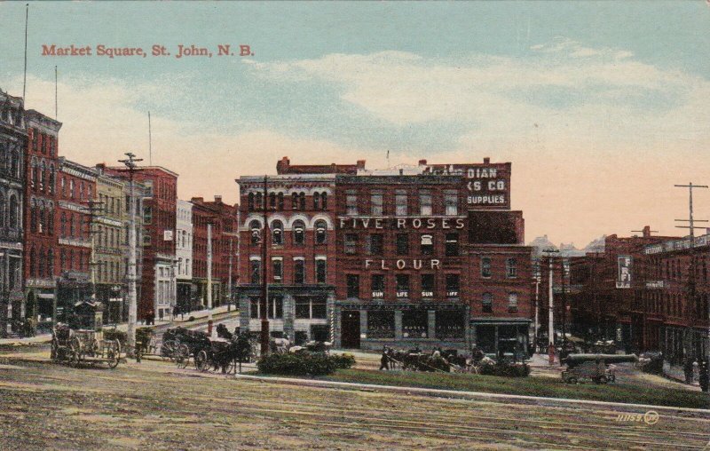 Canada New Brunswick St John Market Square Street Scene sk3044