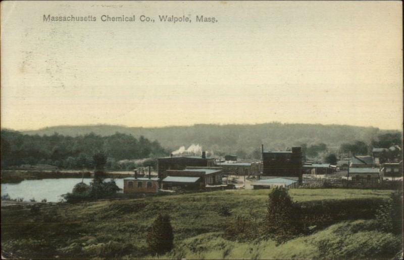 Walpole MA Massachusetts Chemical Co c1910 Postcard