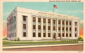 Vintage Postcard 1920's Howard County Court House Kokomo Indiana IN