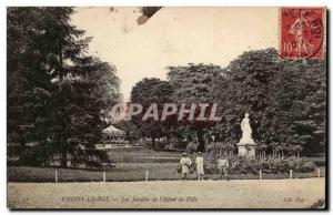 Old Postcard Choisy le Roi The gardens of the city & # 39hotel