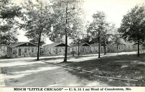 RPPC Postcard; Misch Little Chicago Mid-Century Motel Entrance, Camdenton MO