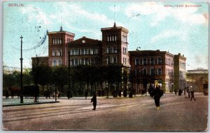 Berlin Germany, Görlitzer Bahnhof, Railway Terminal, Busy Street Scene, Postcard