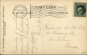 Winchendon MA B&M RR Train 1909 Used Postcard