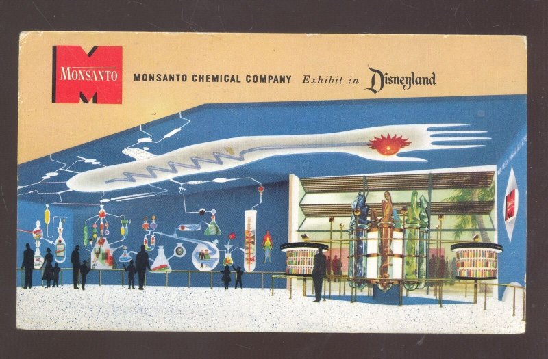 DISNEYLAND WALT DISNEY PARK MONSANTO EXHIBIT VINTAGE ADVERTISING POSTCARD