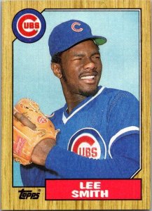 1987 Topps Baseball Card Lee Smith Chicago Cubs sk2360