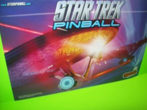 Star Trek Pinball POSTER 2013 Original Double Sided Wall Artwork Space Age