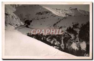 Postcard Modern Landscapes And Sports D & # 39Hiver Land Of Jumping And Aigui...