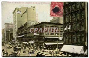 Postcard Old North State St Chicaco From Jackson Boulevard