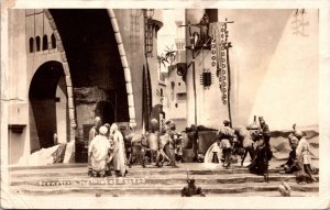 Real Photo Postcard Movie Set Scene from The Thief of Bagdad