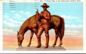 Montana Billings Range Rider Of The Yellowstone Statue 1944