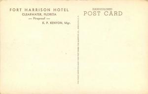 Albertype C-1920s Clearwater Florida Fort Harrison Hotel hand colored 571