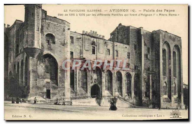 Postcard Old Avignon (Vaucluse) Palace of the Popes