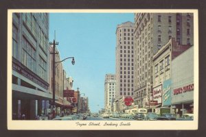 CHARLOTTE NORTH CAROLINA NC DOWNTOWN STREET SCENE VINTAGE POSTCARD OLD CARS