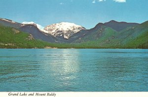 Vintage Postcard Grand Lake & Mount Baldy Rocky Mountain Camping Trail Colorado