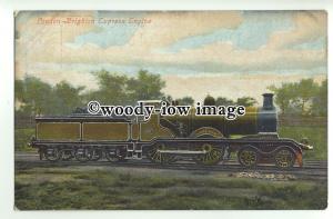 ry1320 - London to Brighton Express Engine  Emperor No.?5 - postcard