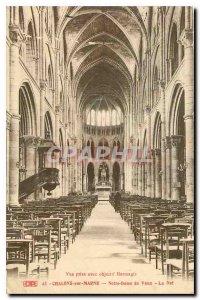 Old Postcard Chalons sur Marne Our Lady of Vaux La Nave