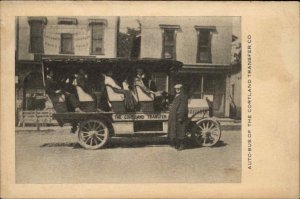 Cortland Transfer Co Bus - Cortland NY? c1915 Postcard