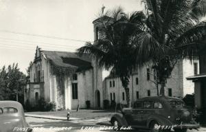 LAKE WORTH FL FIRST M.E. CHURCH VINTAGE REAL PHOTO POSTCARD RPPC
