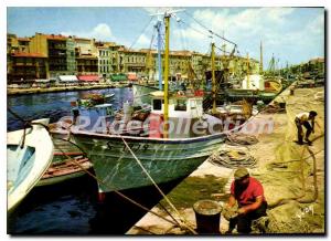 Modern Postcard From Sete drying nets