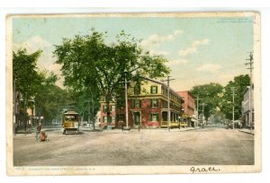 NH - Laconia. Pleasant & Main Streets © 1908