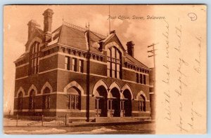 1907 POST OFFICE DOVER DELAWARE OWENS BROTHERS ANTIQUE POSTCARD