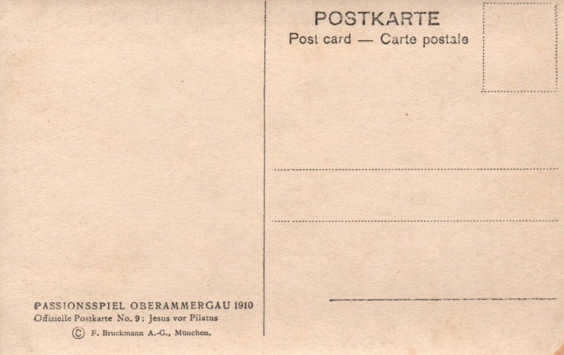 Jesus Before Pilate,1910 Passionplay,Oberammergau,Germany