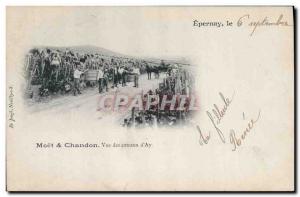 Old Postcard Folklore Wine Vintage Champagne Epernay Moet & Chandon view of t...