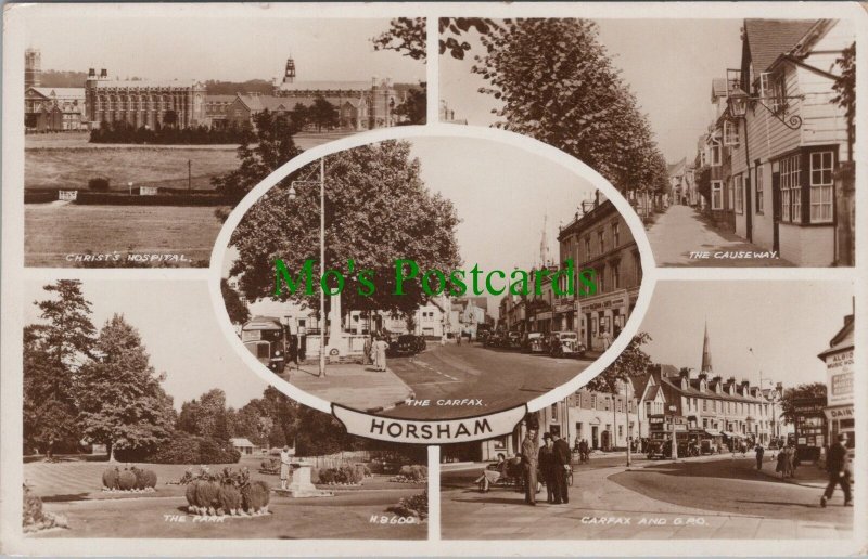 Sussex Postcard - Horsham, Christ's Hospital, The Causeway, Carfax RS32683