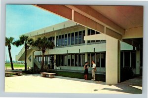 Boca Raton FL-Florida Atlantic University, Cafeteria, Students, Chrome Postcard 