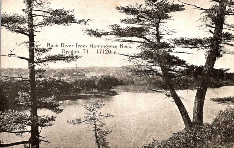 Illinois Oregon Rock River From Hemingway Rock 1909
