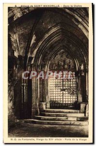 Postcard Abbey of Saint Wandrille In Cloitre ND Fontanelle Virgin of the XIV ...