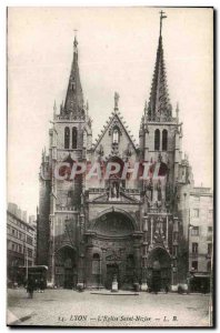 Old Postcard Lyon L & # 39Eglise Saint Nizier